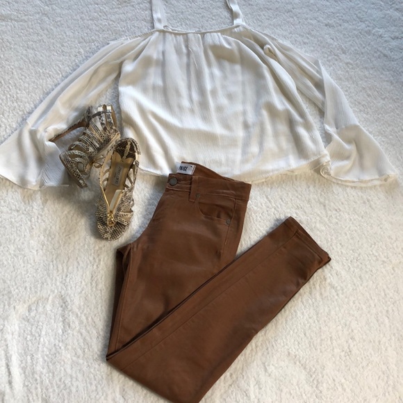 Paige Verdugo Leather-Look Coated Jeans - Picture 4 of 8